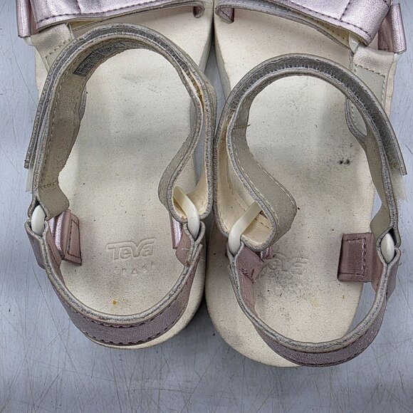 Teva Flatform Womens 8 Platform Sandals Universal Metallic Shimmer Multi Strappy - Picture 6 of 13